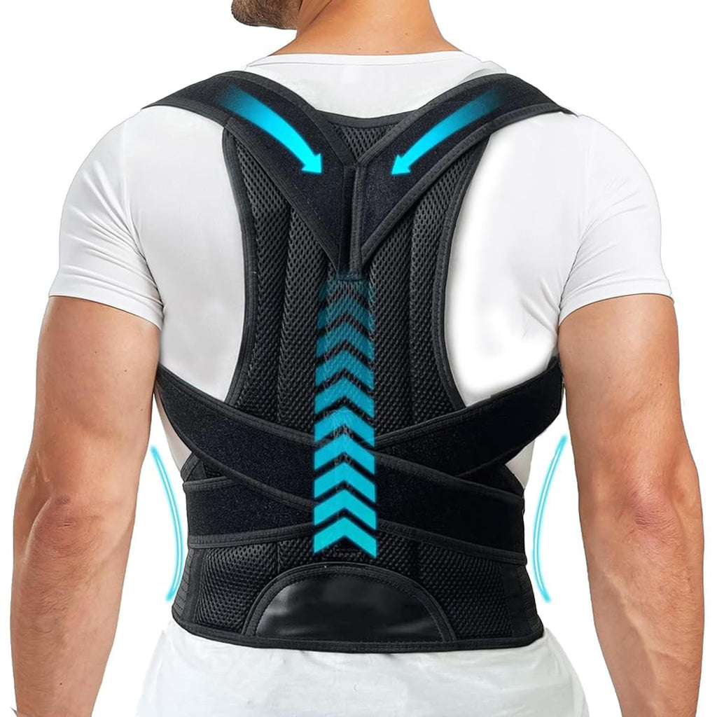 Imuounl Posture Correction Belt Men Women Back Support Brace Posture XL New