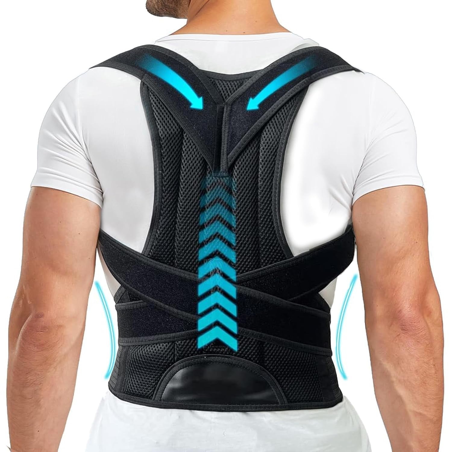 Imuounl Posture Correction Belt Men Women Back Support Brace Posture XL New