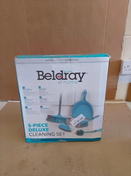 Beldray LA024152TQ Cleaning Bundle Broom Dustpan Brush Set Scrubbing New