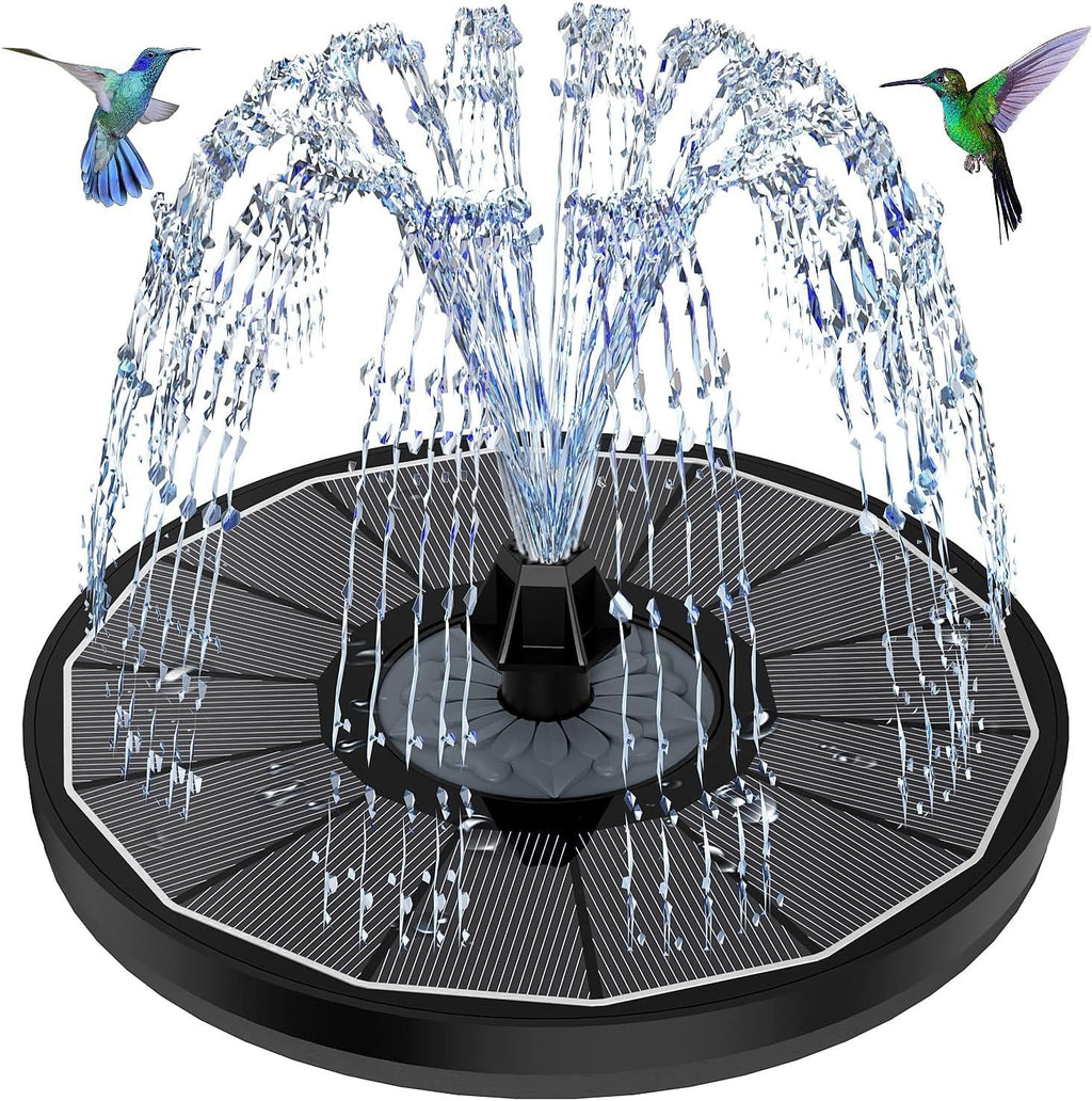 Szmp Solar Fountain 2026 Upgrade High Efficiency Glass Panel 3.5W Bird Bath New
