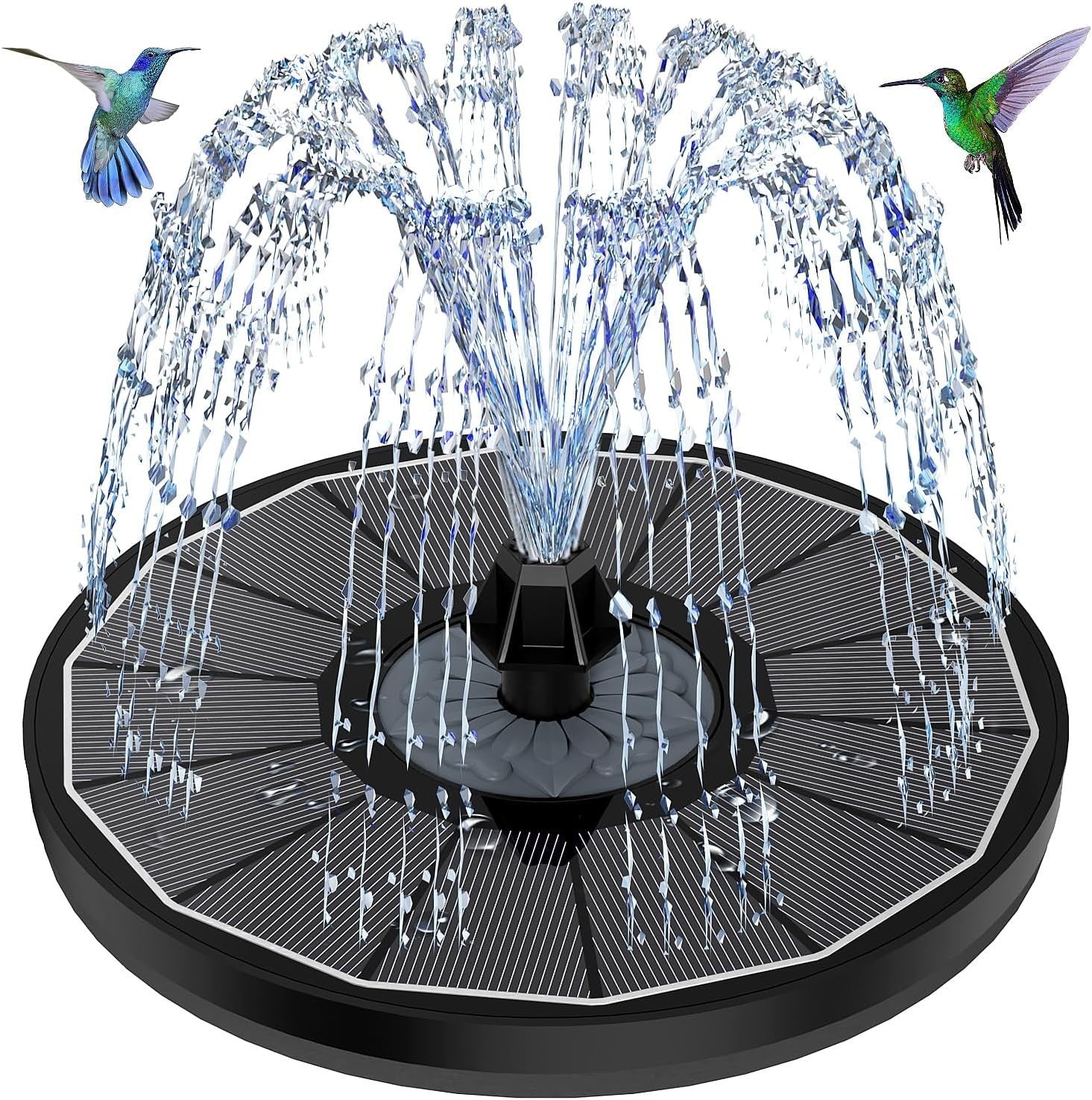 Szmp Solar Fountain 2026 Upgrade High Efficiency Glass Panel 3.5W Bird Bath New