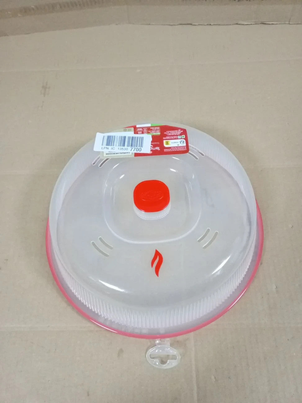 Snips Microwave Plate Bell 26.2x26.2x7.6cm Colour Red Transparent Lid Cover