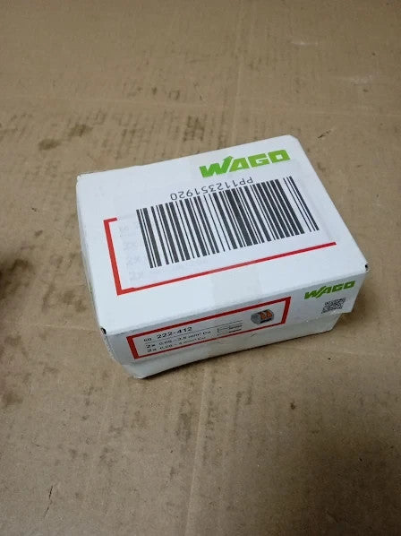 Wago 222 412 2 Pole Lever Cable Connector 0.08 2.5mm Grey Orange 50pcs New
