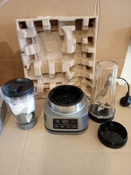 Ninja Foodi Power Nutri Blender 1100W 400ml 2in1 Silver CB100UK 17x17x30cm