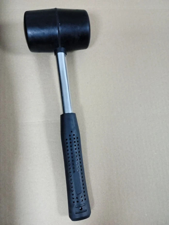 Ram 16oz Rubber Mallet Hammer Shaft Heavy Duty Durable DIY Alloy Steel Black
