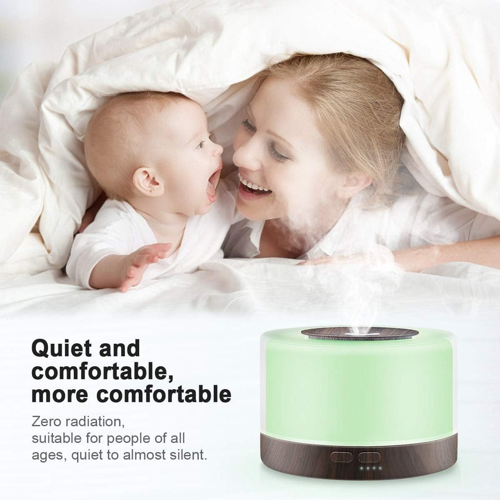 Essential Oil Ultrasonic Cool Mist Humidifier Diffuser 500ml Quiet Aroma LED New