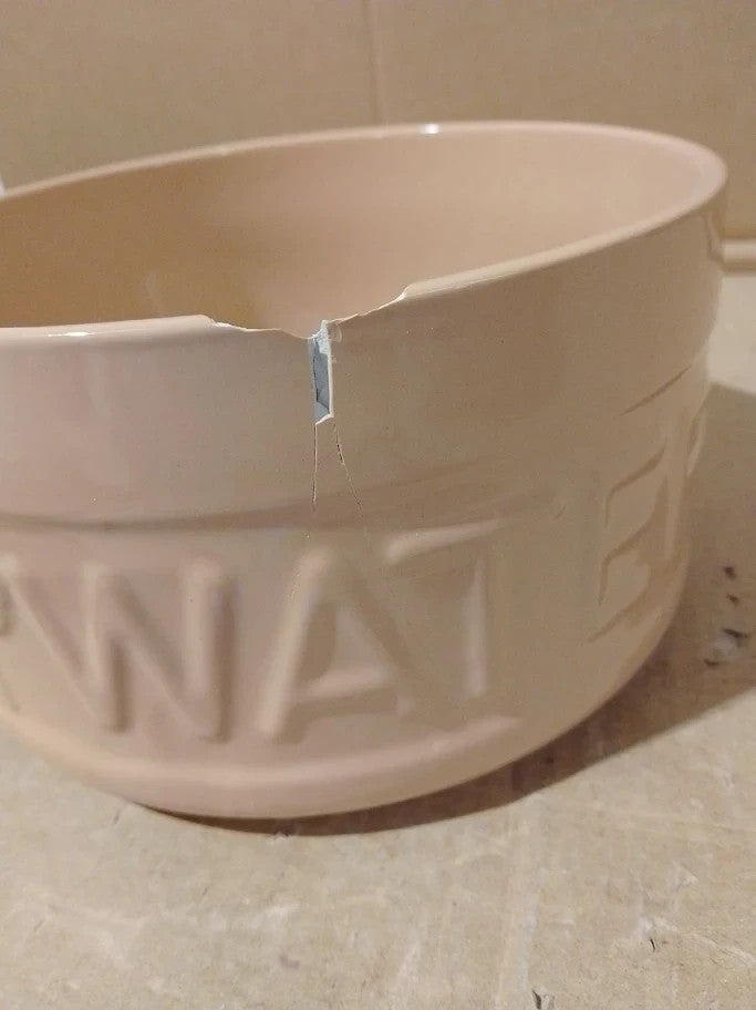 Mason Cash Cane Food Water Bowl 20cm Large Stoneware Pet 2.4Litre Capacity
