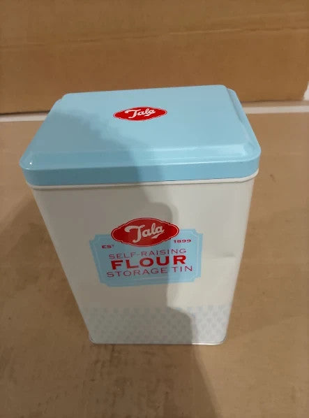 Tala Originals Self Raising Flour Storage Tin Blue 12x9.5x19cm Durable 2.19L