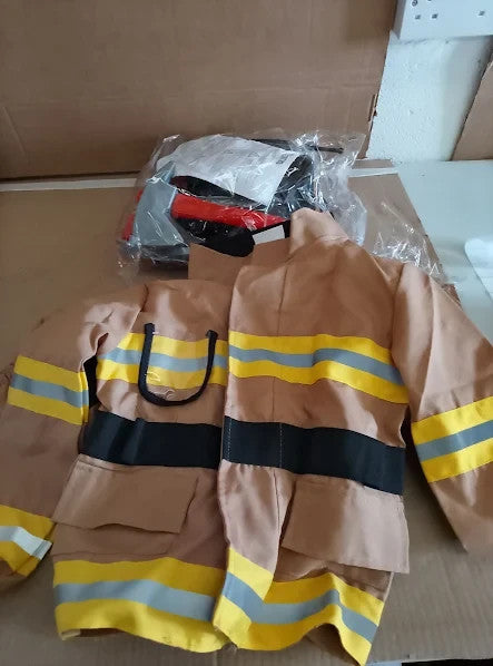 Deao Fireman Costume Outfit  Boys Girls Firefighter Dress Up Toy Set 3+ New