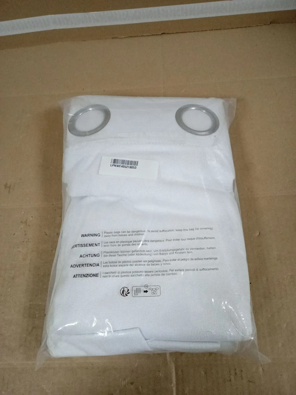 Deconovo Total Blackout Curtains Coating Faux Linen 46x54in One Pair White New