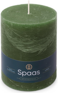 Spaas Rustic Pillar Candle Dark Green 100x130mm 95 Hour Burn Home Decor New
