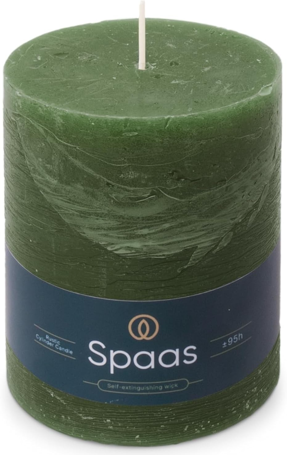 Spaas Rustic Pillar Candle Dark Green 100x130mm 95 Hour Burn Home Decor New