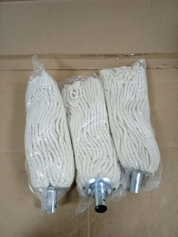 ASelected Cotton Mop Head Refills 3 Pieces Super Absorbent Replacement Biege New