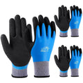 Flintronic Waterproof Work Gloves 3 Pairs Ultra Grip Non Slip Latex Large New