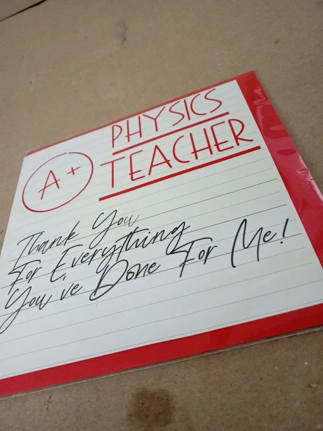 Thank You Cards Physics Teacher A+ Teacher Greeting Gifts Heartfelt 145mm New
