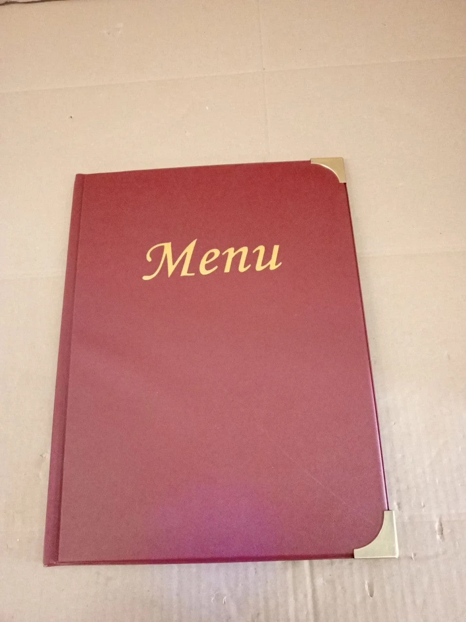 Securit Premium Faux Leather A4 Menu Holder 8 Page To View Sleek Display Folder