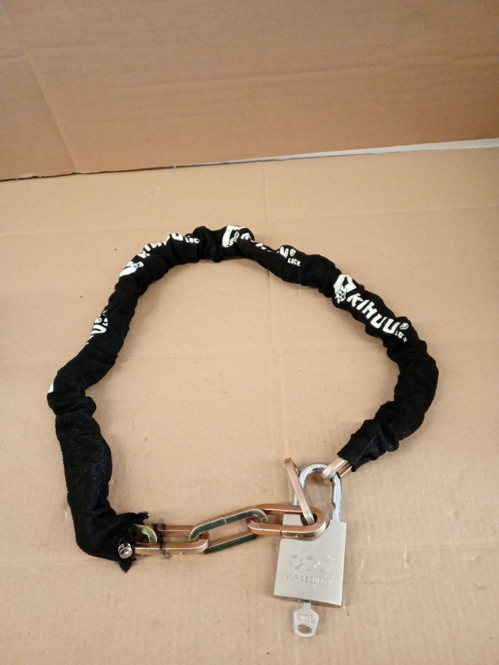 Heavy Duty Motorbike Cycle Chain 1 Key Lock Padlock Anti Theft High Security