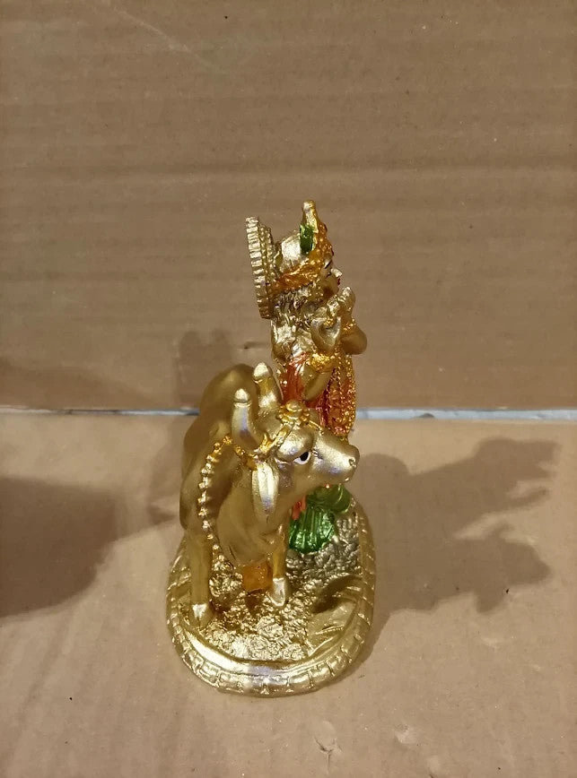 Alikiki Hindu God Krishna Statue 5.3in Youth Krishna Idol The Holy Cow
