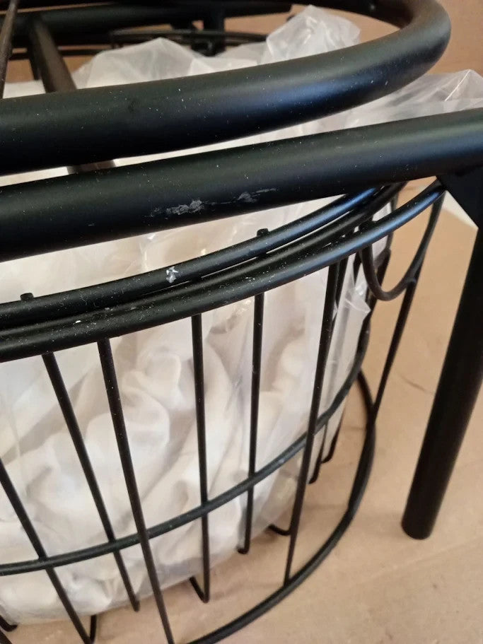 Argos Home 37L Capacity Laundry Basket Trolley Black Steel Frame 97.3x36.9x43cm