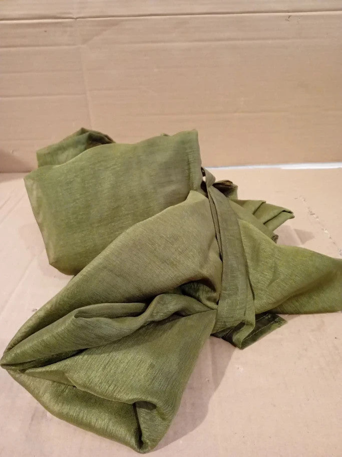 DWCN Green Sheer Curtains Tiebacks Semi Transparent Voile Grommet 52x96in New