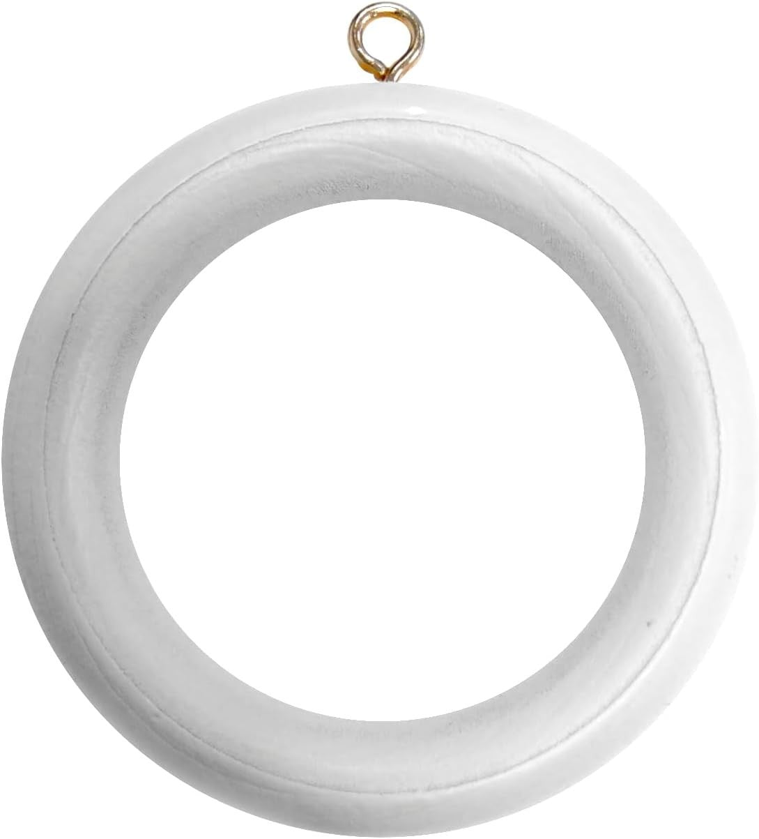 Merriway Wooden Curtain Rod Rings Screw Eyes Design White 45mm ID 23 Pieces New