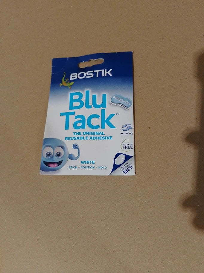 Bostik Blu Tack White Handy Size Multipurpose Reusable Adhesive Clean Safe New