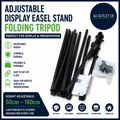 ASelected 160cm Adjustable Display Easel Stand Folding Tripod Black Metal Art