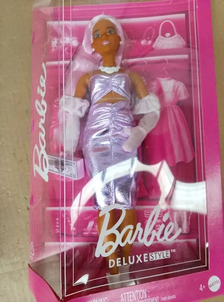 Barbie HYV25 Deluxe Style Doll #1 Barbiecore Outfit Pink Hair Shiny New
