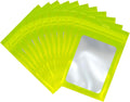 YaYaFunFun 100Pcs Reusable Green Mylar Ziplock Bags 10x15cm Smell Proof New