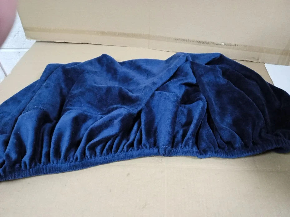 Teynewer Stretch Velvet Sofa Couch Cushion Covers Non Slip 2 Seater Blue New
