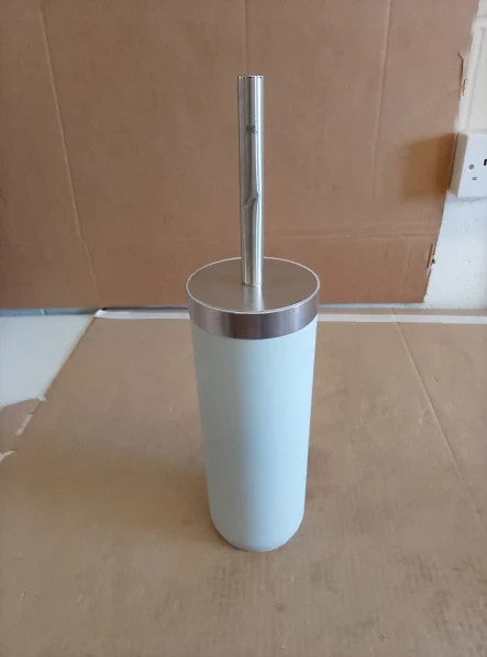 Habitat Toilet Brush Holder Height 25.2cm Grey Silver Metal 38.5x9.5x9.5cm