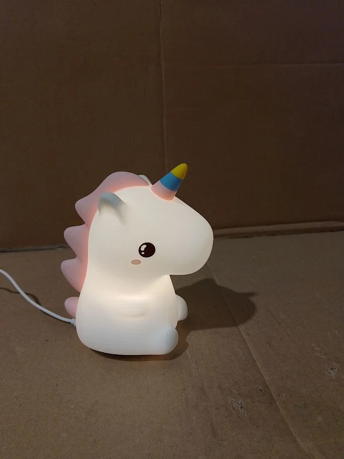 Groov E Cuties Rainbow Unicorn Colour Changing Led Night Light Rechargeable New