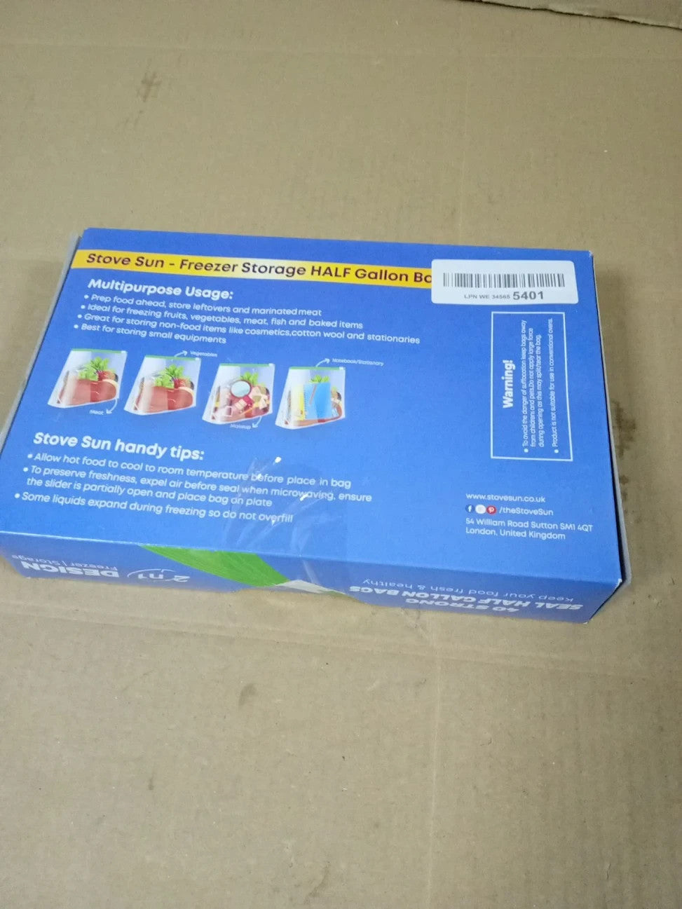 Stove Sun 40 Small Ziplock Freezer Smart Reuseable Food Bags Clear 22x23x3cm New