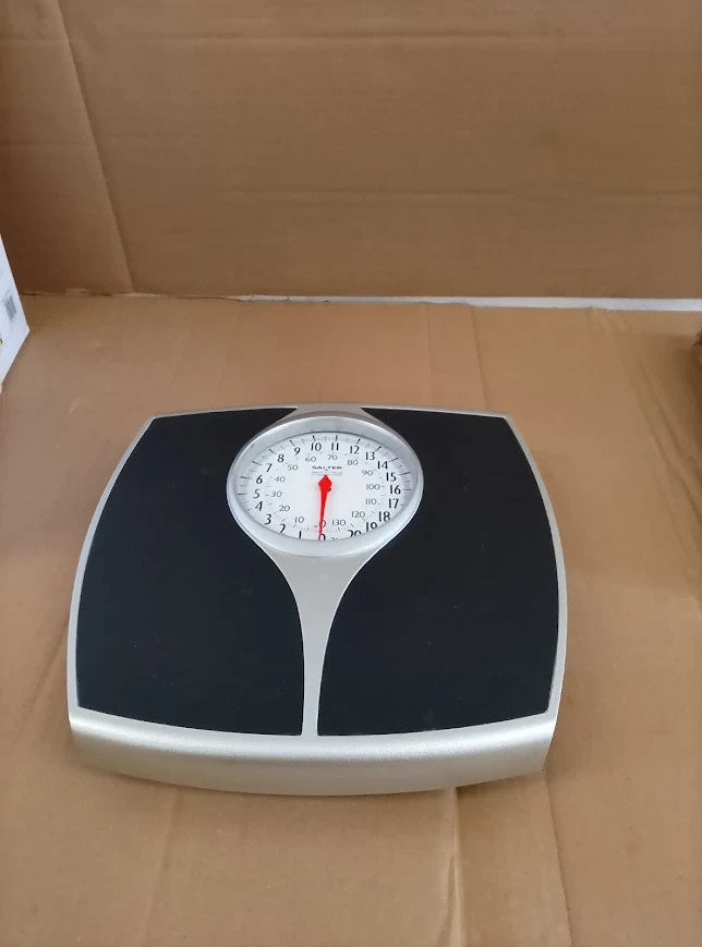 Salter Mechanical Bathroom Scales Black Easy Read Dial 5.5x30x30cm