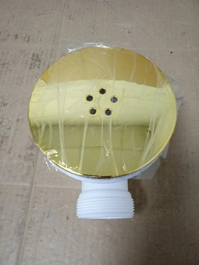 Fluidmaster 90mm Hi Flow Shower Trap Drain Brushed Brass White Fast Drainage