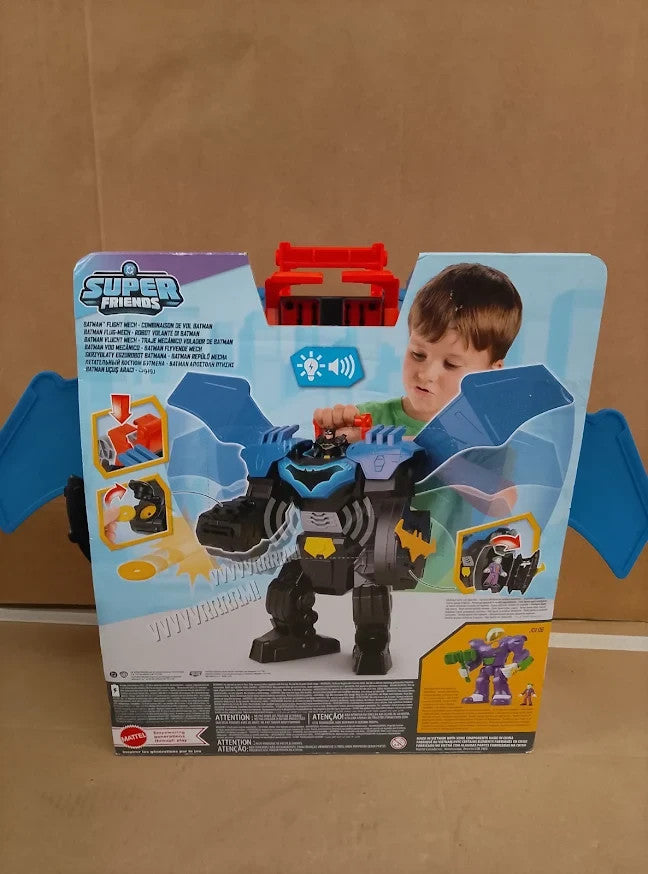 Fisher Price Imaginext DC Super Friend Batman Flight Mech Light Sound Motion New