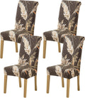 HZDHCLH Chair Covers Slipcovers 4pc Stretch Removable Washable Short Dining New