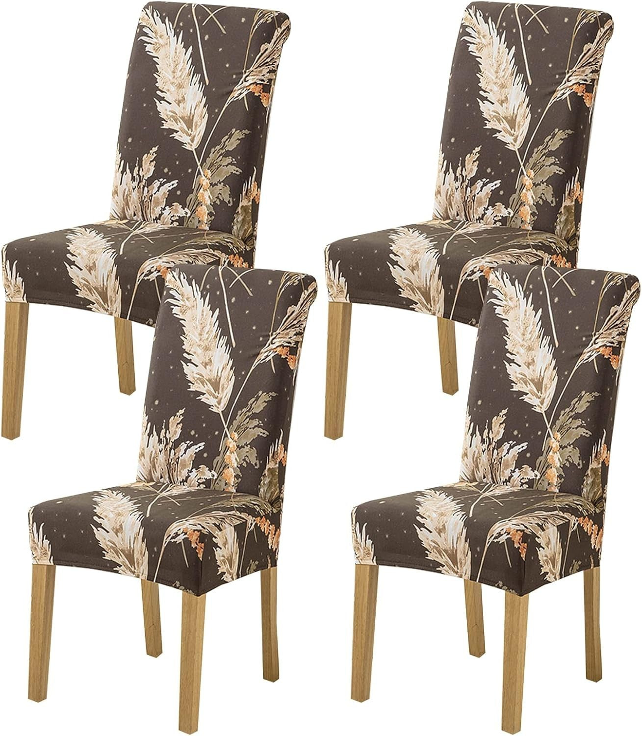 HZDHCLH Chair Covers Slipcovers 4pc Stretch Removable Washable Short Dining New