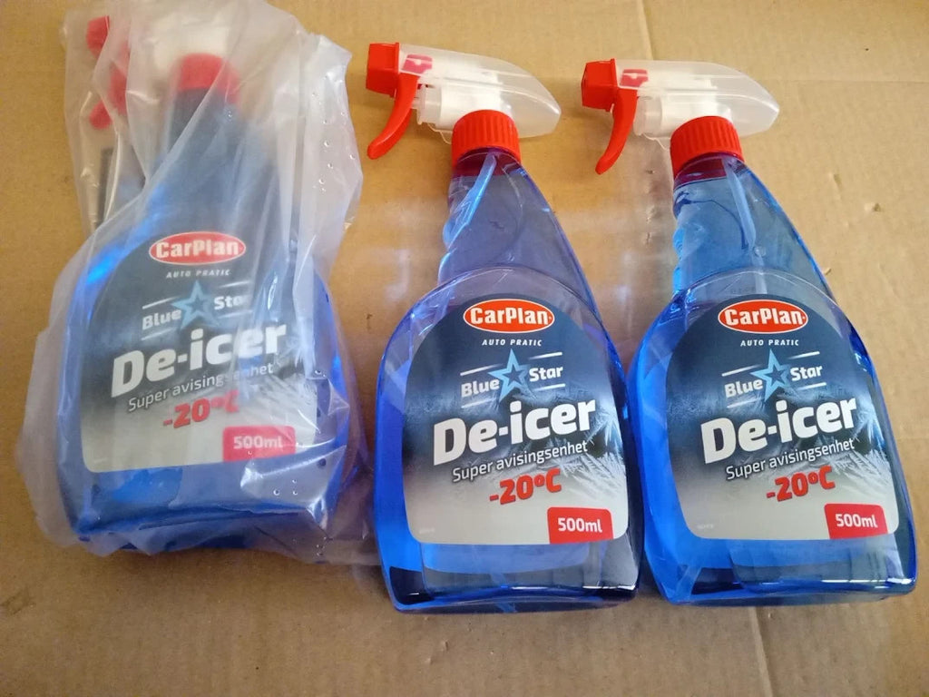 CarPlan TDI501 Blue Star Winter De Icer Trigger Spray 500ml Auto Pratic 3 Pieces