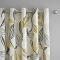 Fusion Ensley 100% Cotton Pair Eyelet Curtains Ochre 46" Width 72" Drop