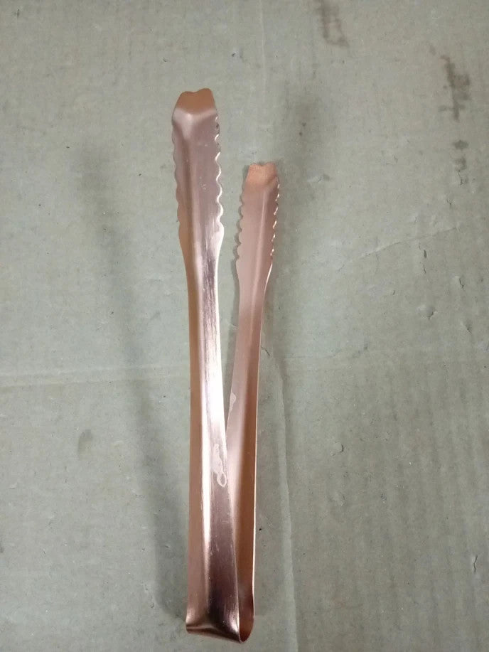 GenWare Copper Coating Finish Ice Tongs Single Stainless Steel Bar Tool Durable