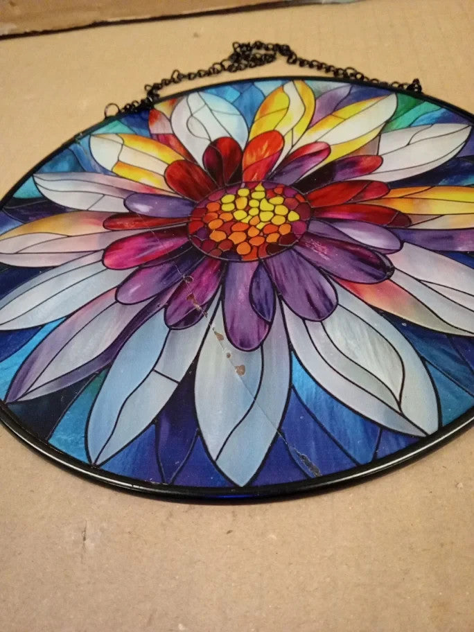 Bimkole Flower Stained Glass Suncatcher Window Hanging Petals Indoor Window