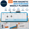 Nobo Mini Magnetic Whiteboard Weekly Planner Dry Wipe Mountable 360x140mm