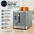 Russell Hobbs 24373 Inspire 2 Slice Toaster 6 Levels Frozen Cancel Reheat 1050W