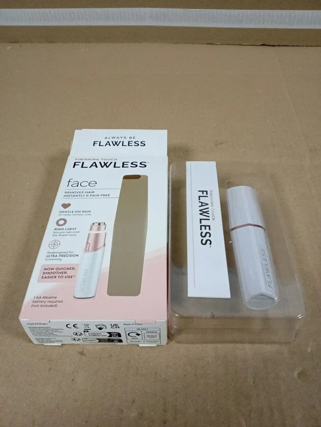 Finishing Touch Flawless Dry Cordless Facial Trimmer White Removes Hair