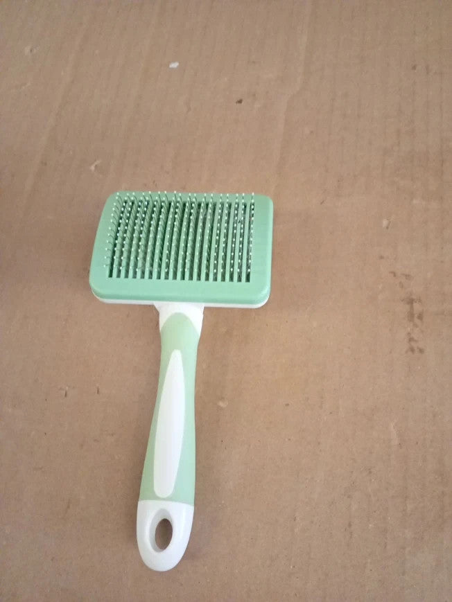 Vinabo Pet Dog Brush Cat Self Cleaning Slicker Removes Undercoat Green New
