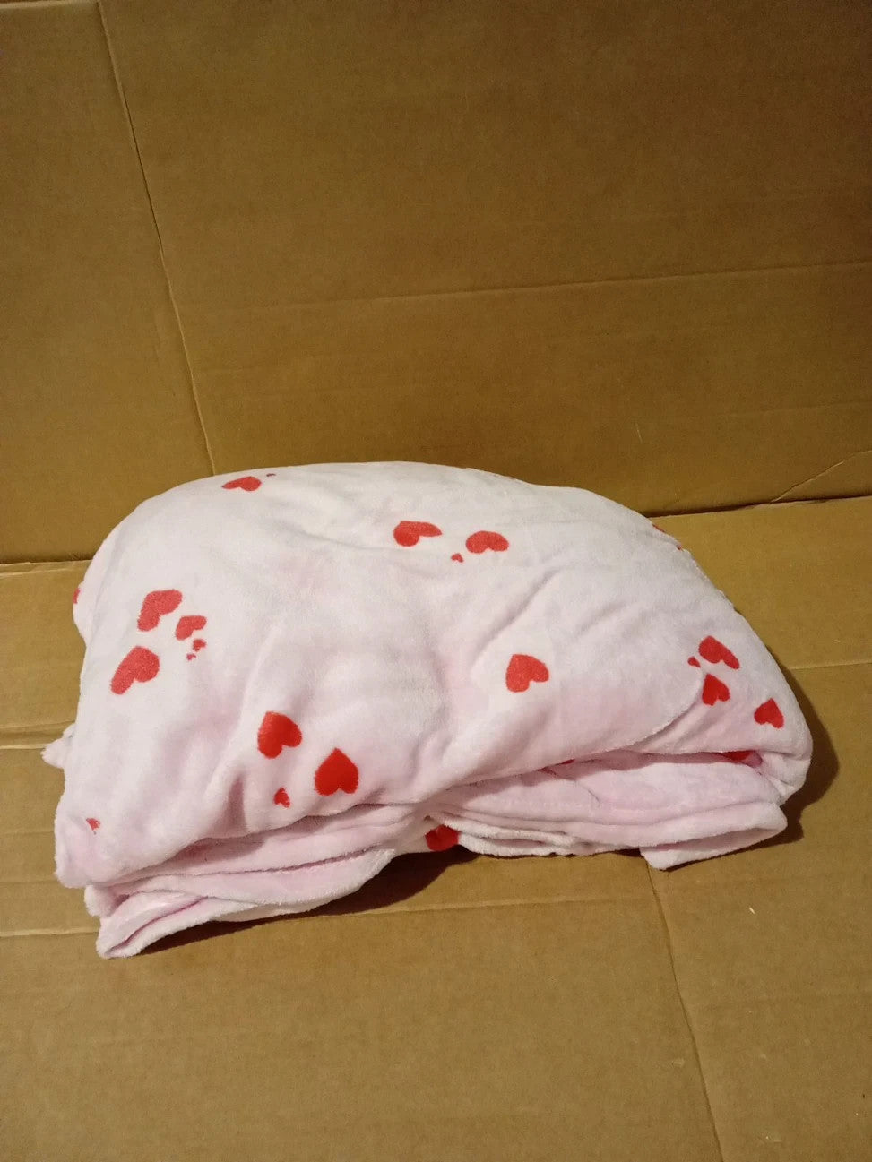 Catherine Lansfield Heart Cosy Fleece Oversized 200x240cm Blanket Throw Pink New