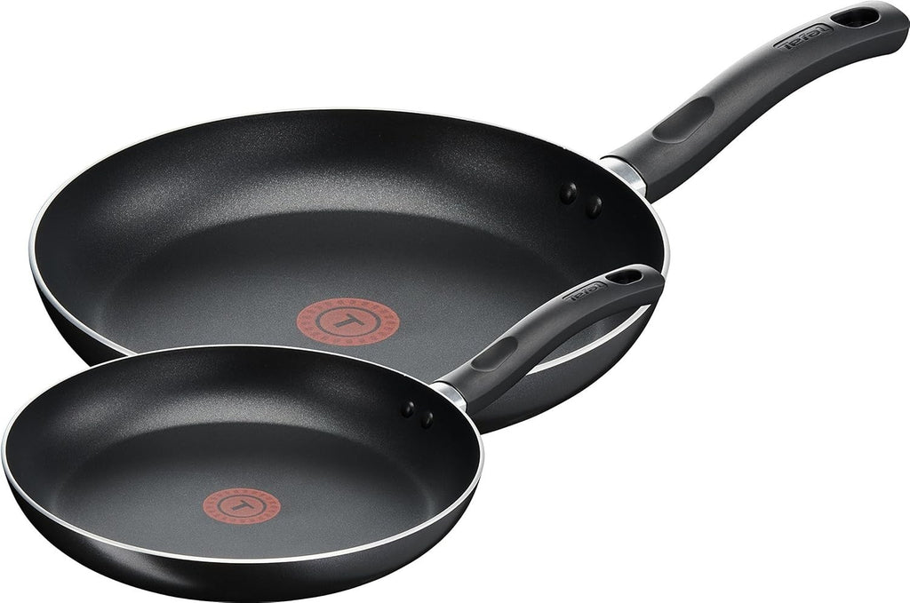 Tefal Taste Twin Frying Set 20x28cm Non Stick Aluminium Thermo Spot Black New