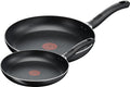 Tefal Taste Twin Frying Set 20x28cm Non Stick Aluminium Thermo Spot Black New