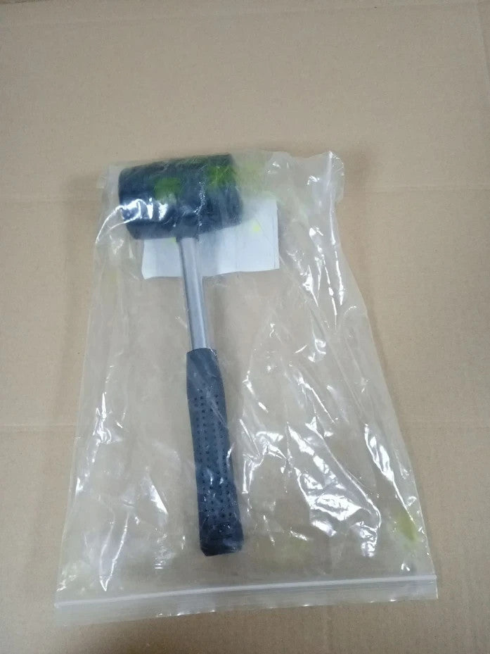 Ram 16oz Rubber Mallet Hammer Shaft Heavy Duty Durable DIY Alloy Steel Black